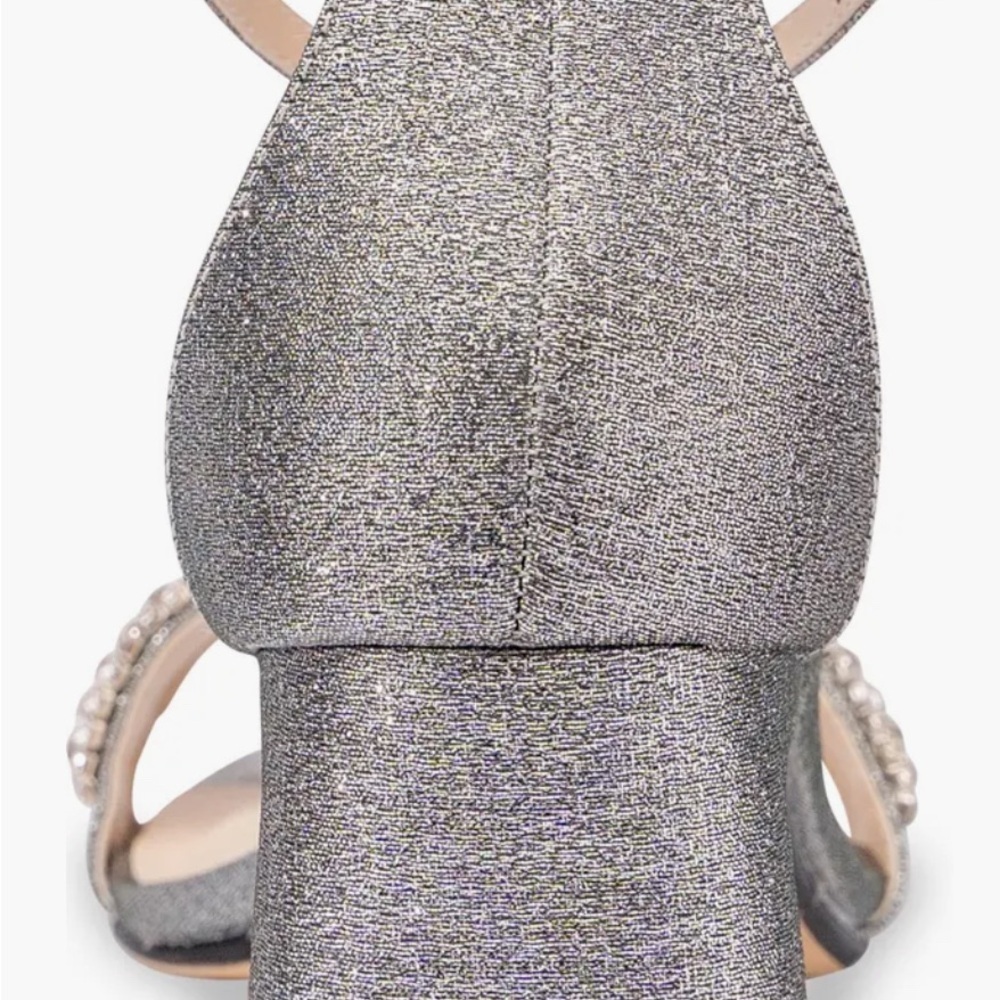 New Benjamin Walk Silver Glitter Heels - Picture 5 of 10